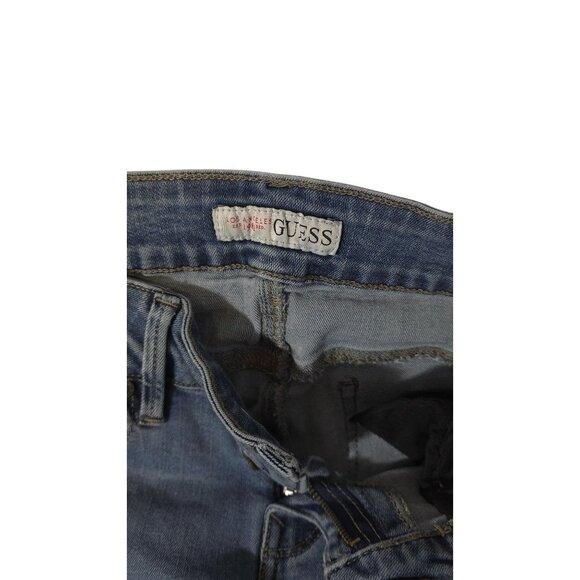 Guess Los Angeles Distressed Skinny Jeans Size 27 Blue Denim Women's - Picture 3 of 7